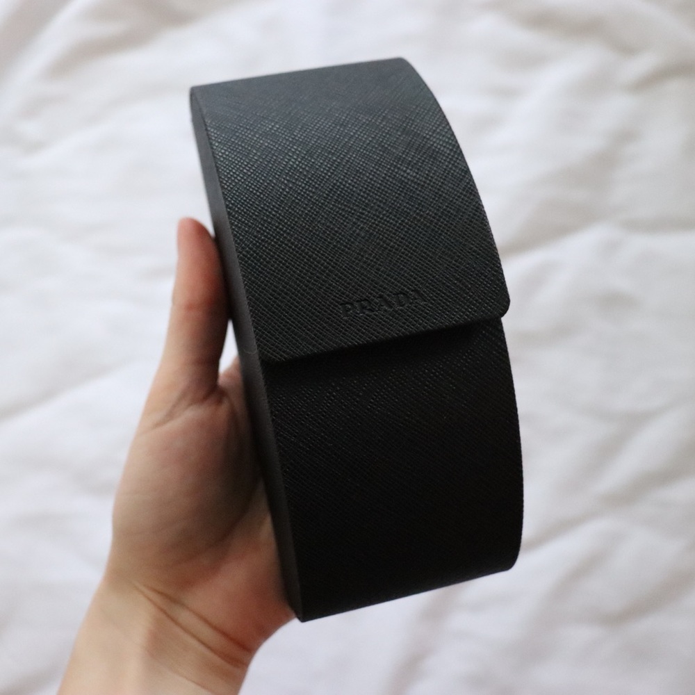 Prada sunglass case black
